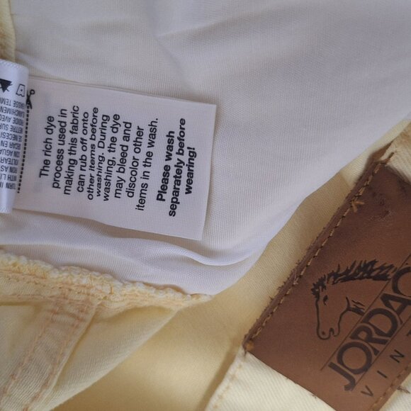 Jordache Vintage Yellow Women's High Rise Straight Legs Jeans Size 14 - Picture 7 of 11